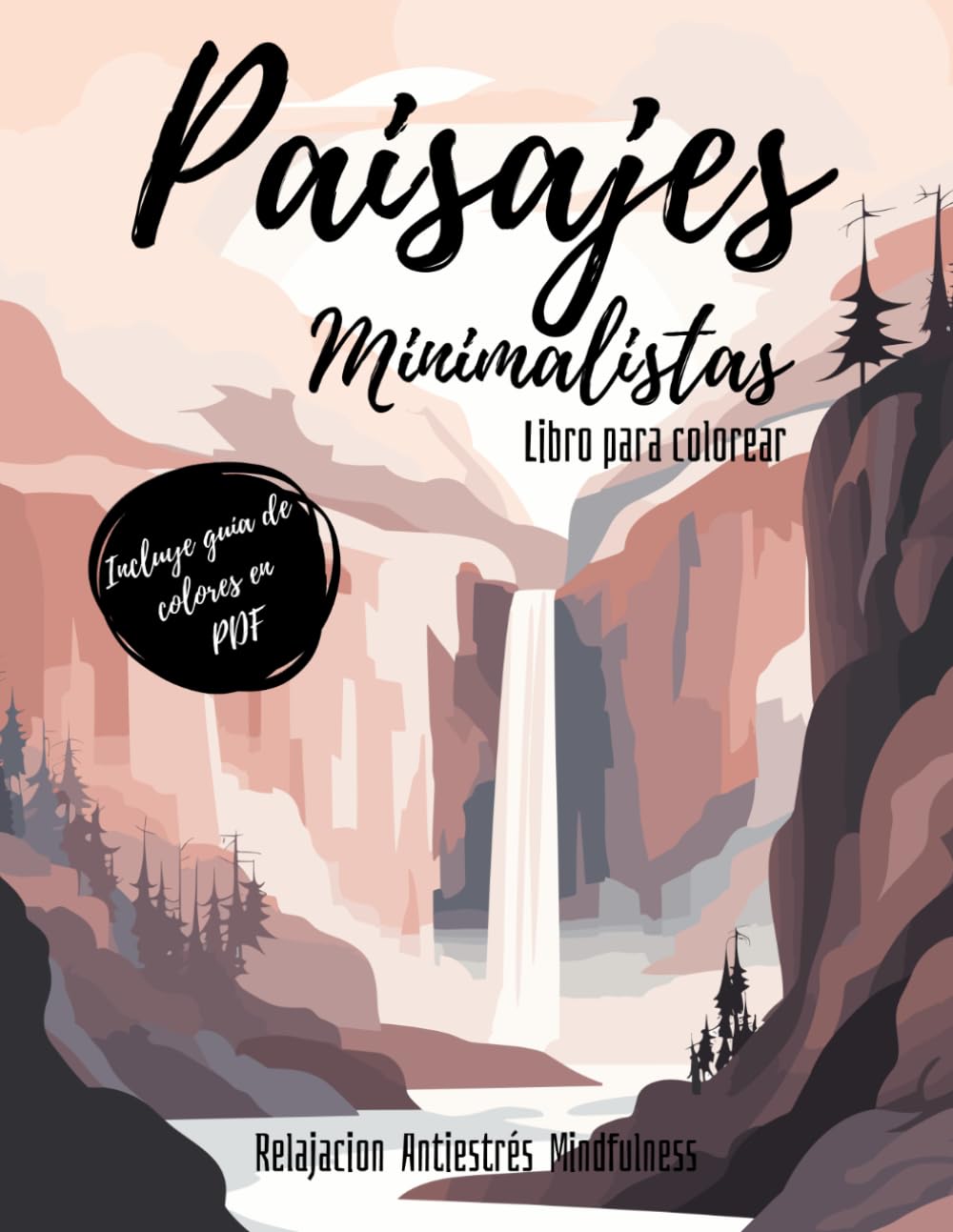 Libro para Colorear Paisajes Relajantes: Paisajes Boho Minimalistas para Colorear — 40 Escenas de Naturaleza con Dos Estilos de Sombreado para Relajación y Mindfulness