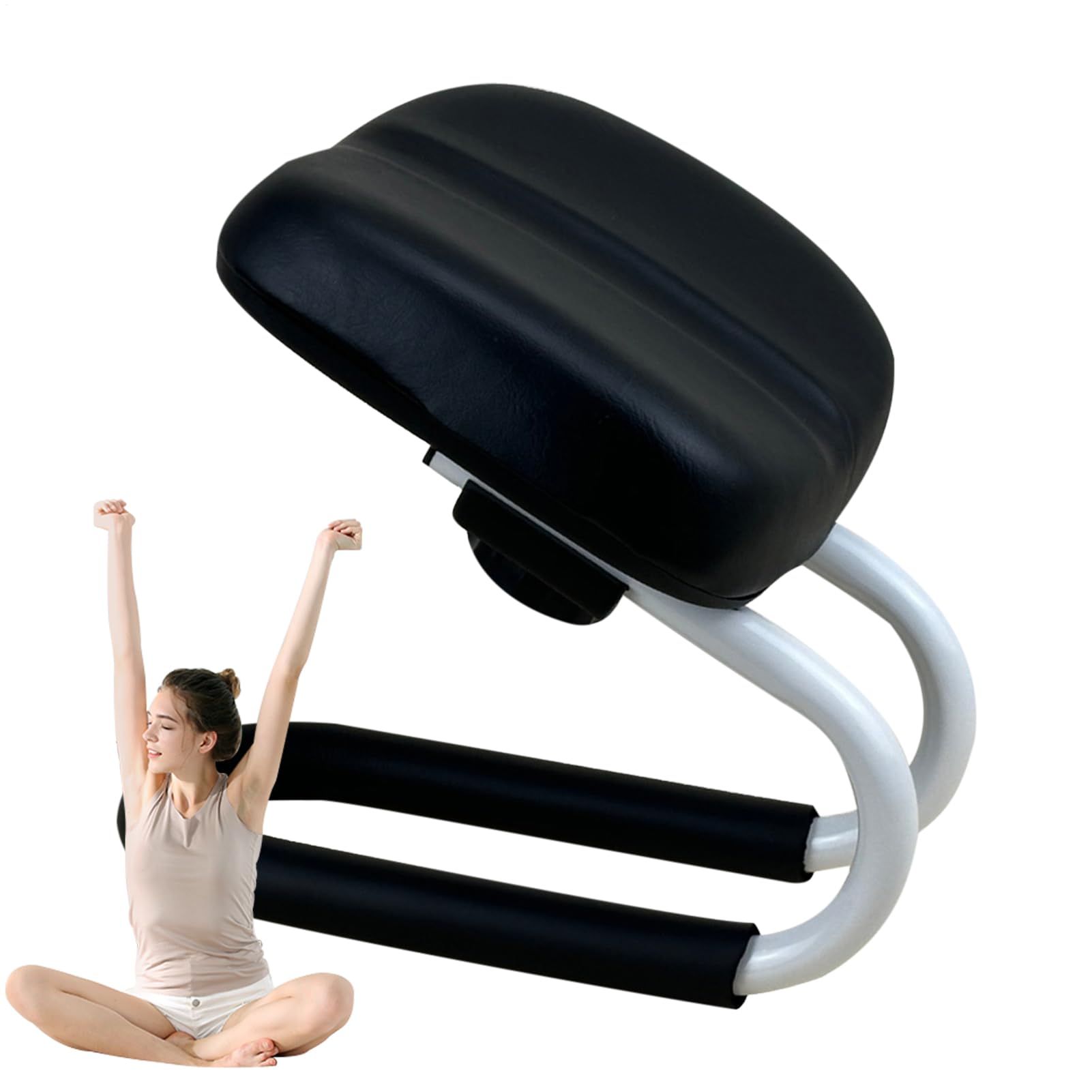 Banc de méditation à genoux ergonomique, chaise à genoux pour prière, banc de prière antidérapant, chaise de méditation réglable en hauteur avec coussin en éponge