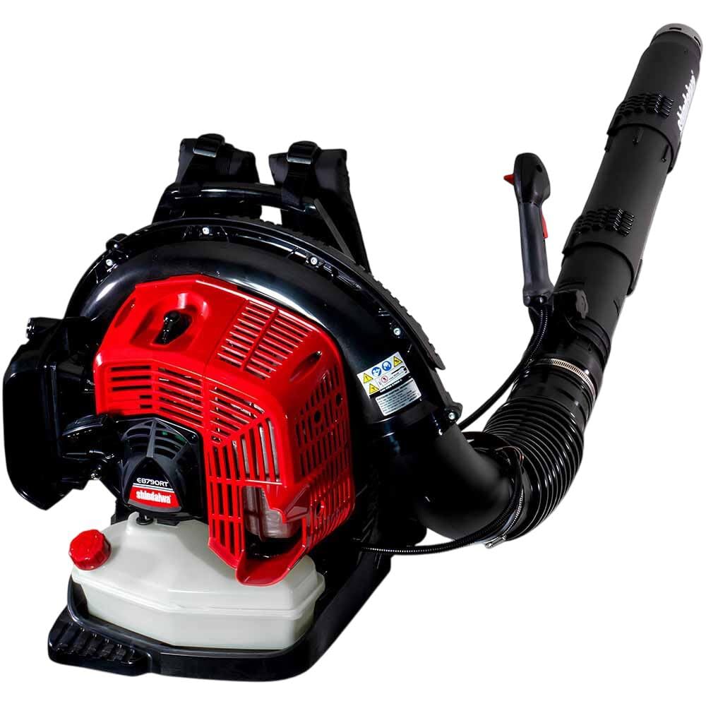 Shindaiwa 240 MPH 835 CFM 79.9 cc Gas 2-Stroke Backpack Leaf Blower with Tube Throttle and Integrated Back Cooling Vent Fan EB790RT