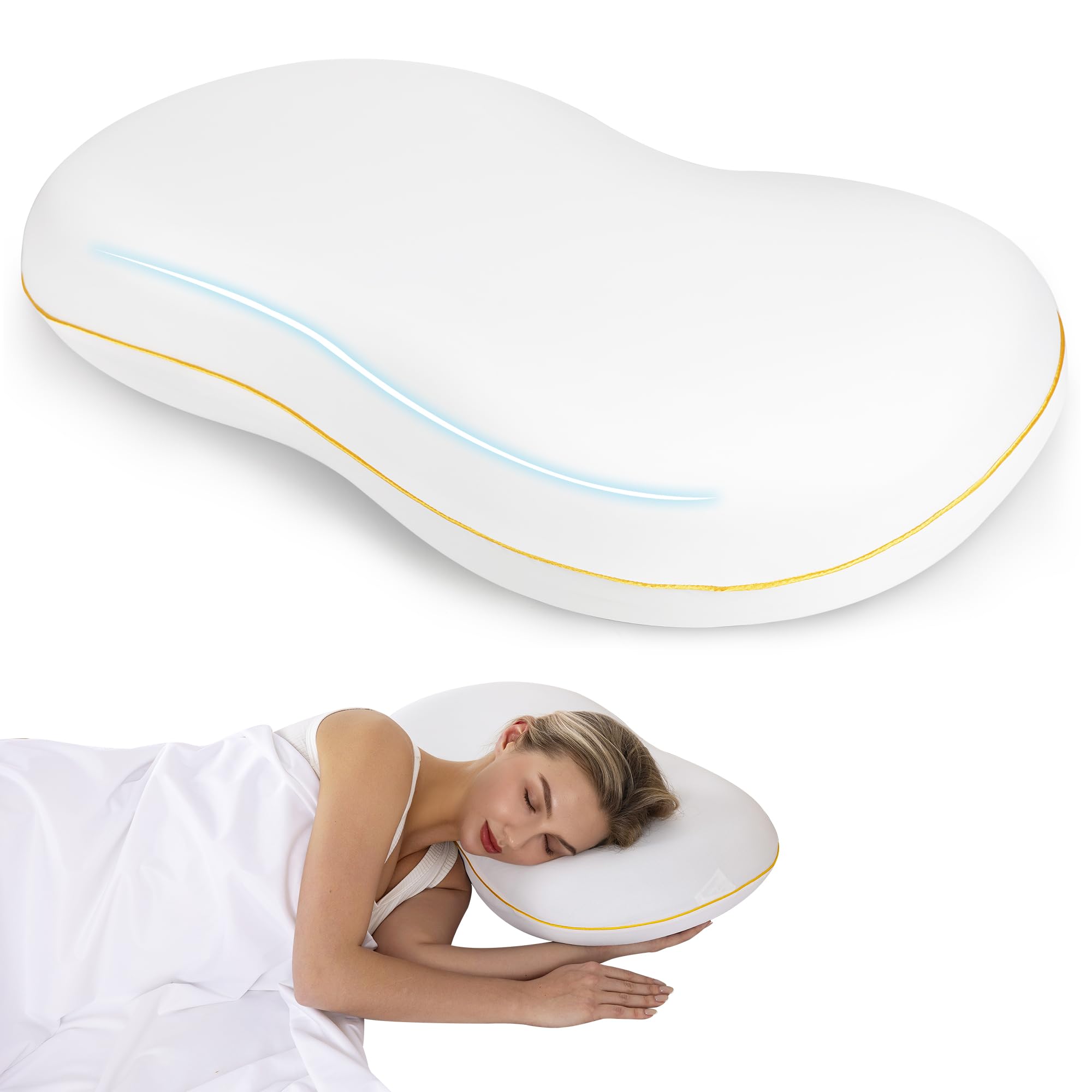 Justsafe Cooling Side Sleeper Pillow, Queen