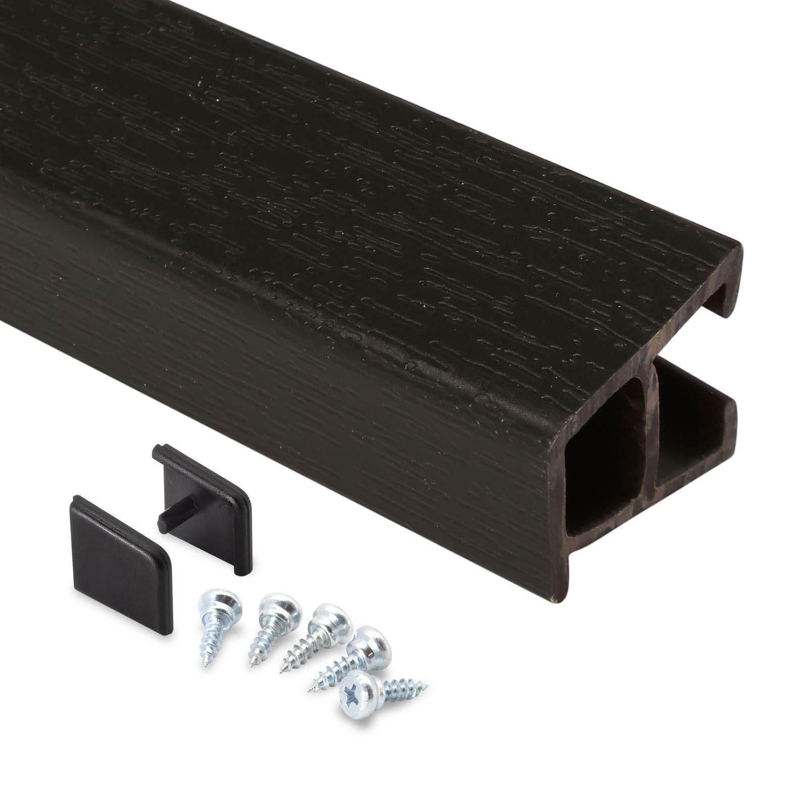 Epwin uPVC Door Weather Bar & End Caps (1.45m) - Black Brown