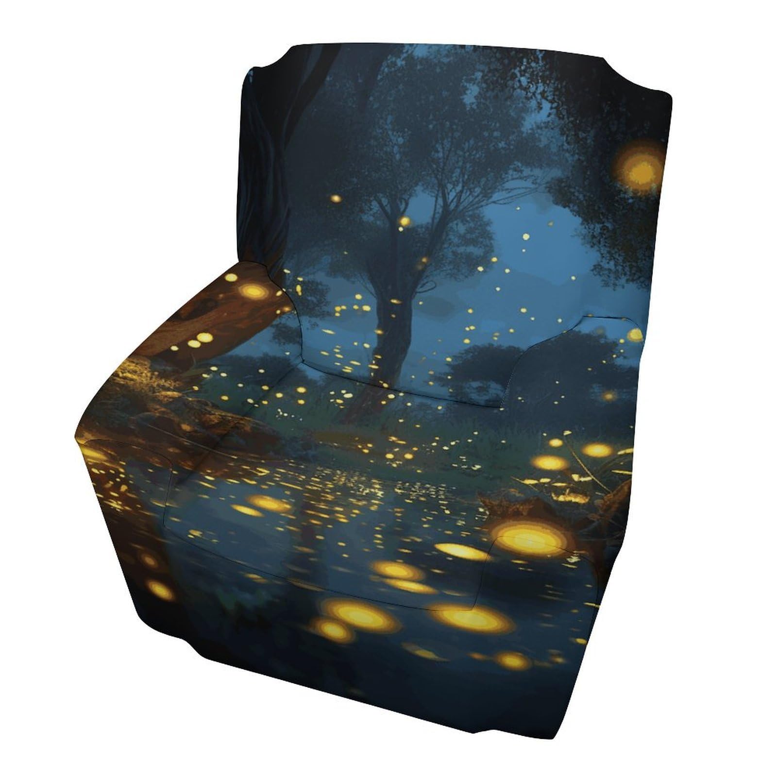 Fodpand Style Fireflies Sofa Cover Soft 1 Seater Sofa Slipcover For Pets Washable,Couch Cover With Elastic Straps Furniture Protector