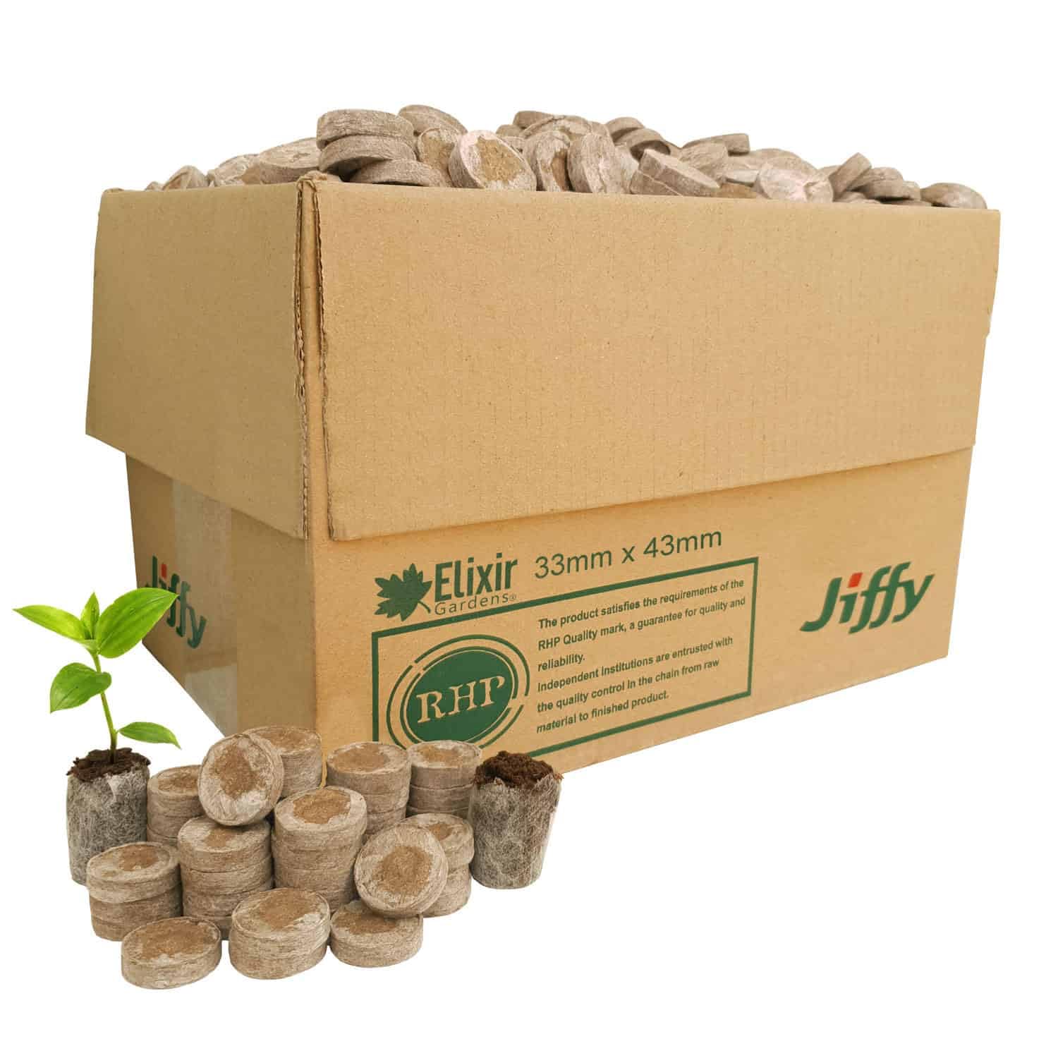 Elixir Gardens Jiffy Seed Starter Pellets for Propagation & Germination | 33mm x 10