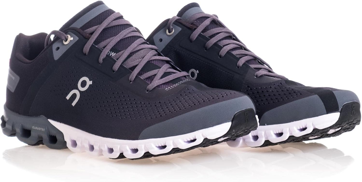 ON Mens Cloudflow Mesh Black Asphalt Trainers 8 US - Image 7