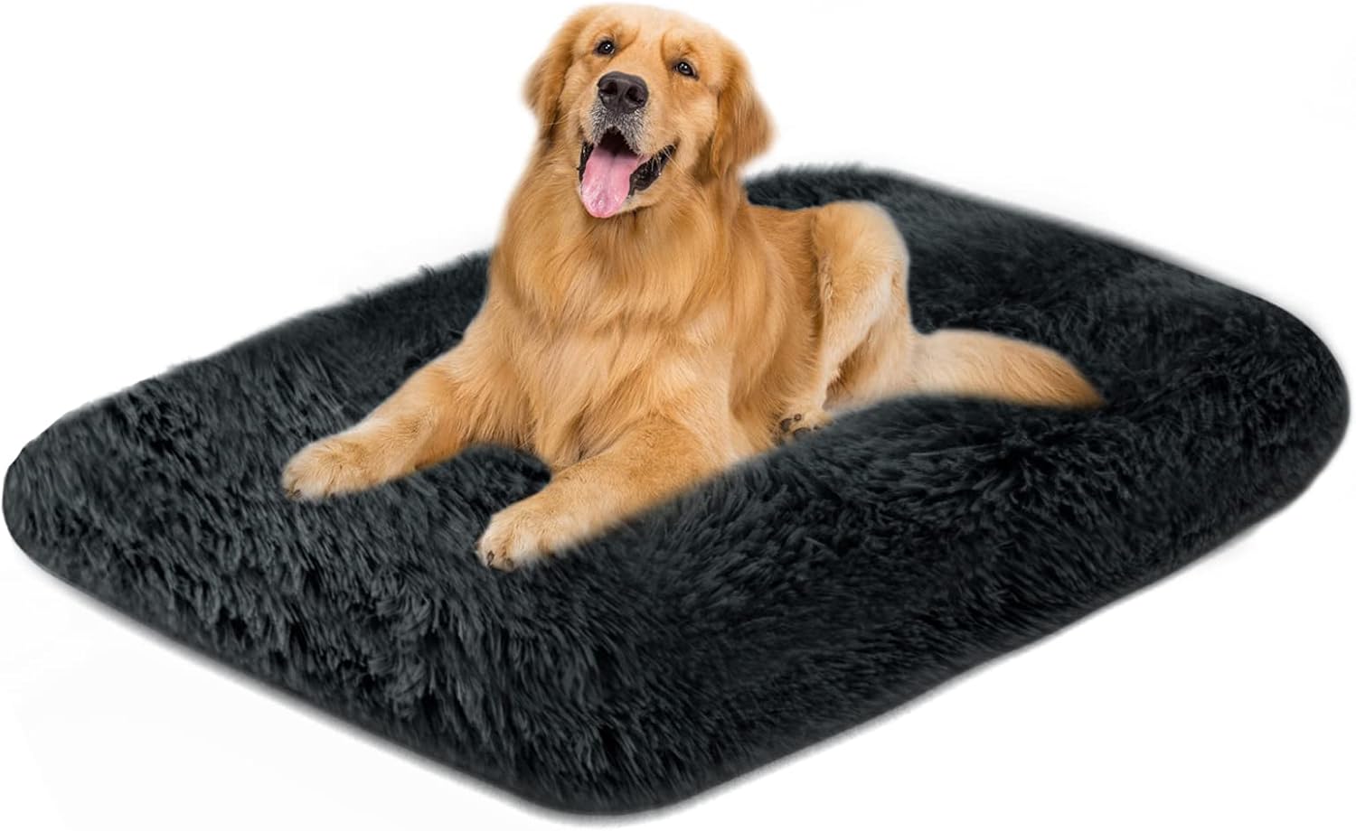 Dog Bed Crate Mattress 36 Inch Fluffy Anti Anxiety Calming Pet Bed
