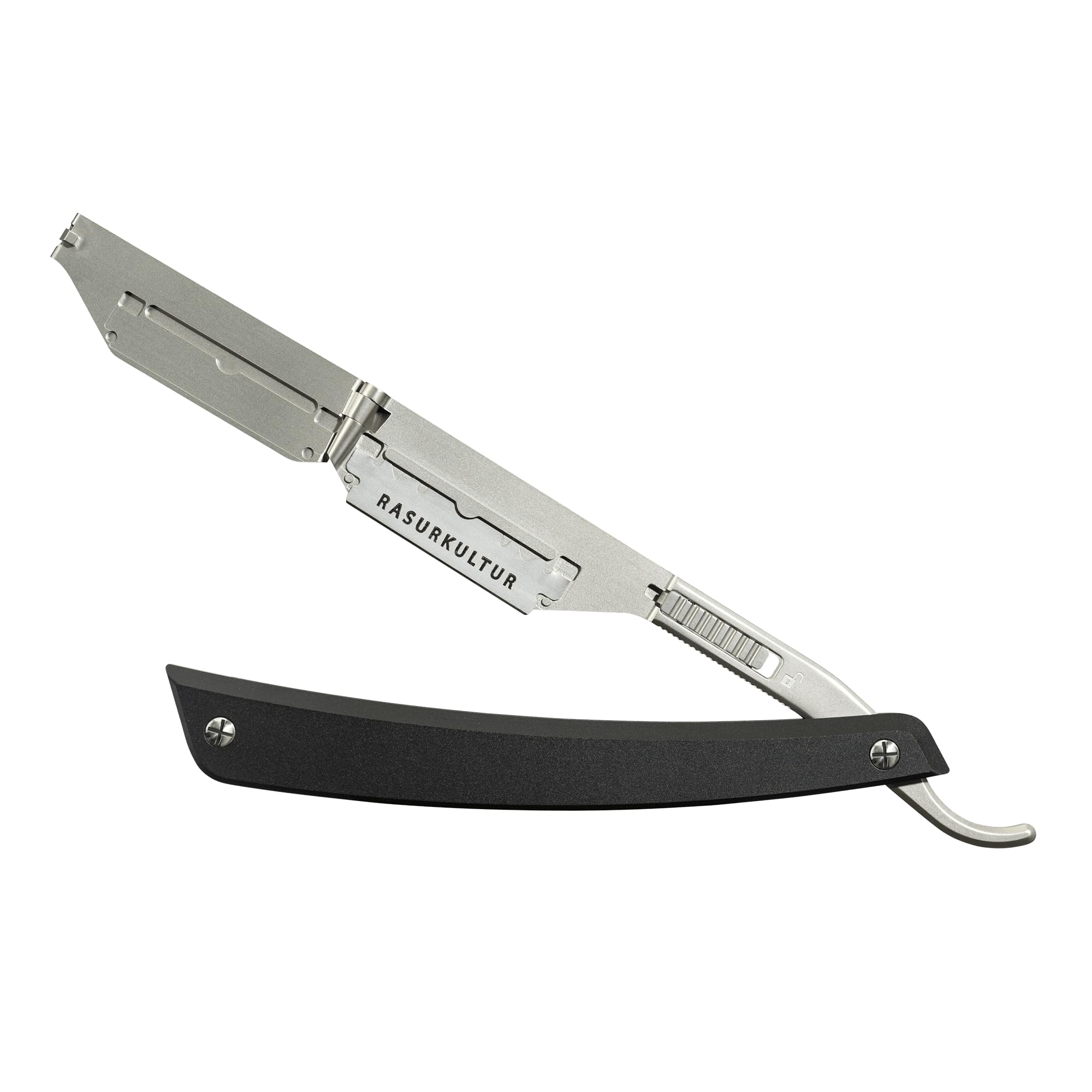 MÜHLE RMW 6 Rasiermesser Enthusiast Pro - Edelstahl - Profi-Nass-Rasur-Tool schwarz, klappbar - für halbe Wechselklingen