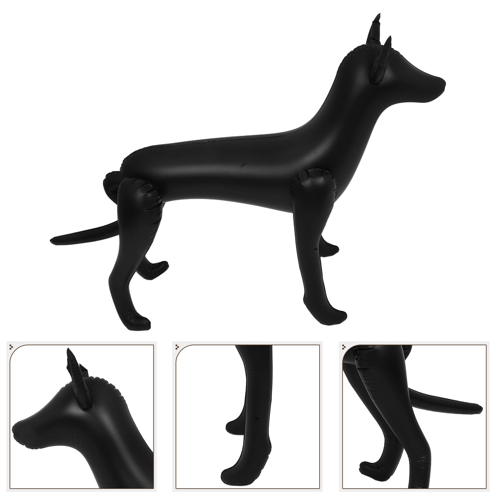 TOYANDONA Manichino Gonfiabile per Cani in PVC Nero 018Mm Set da 2 Pezzi Espositore per Abbigliamento per Animali Domestici Forma Salvaspazio per Negozi Vetrine e Fiere