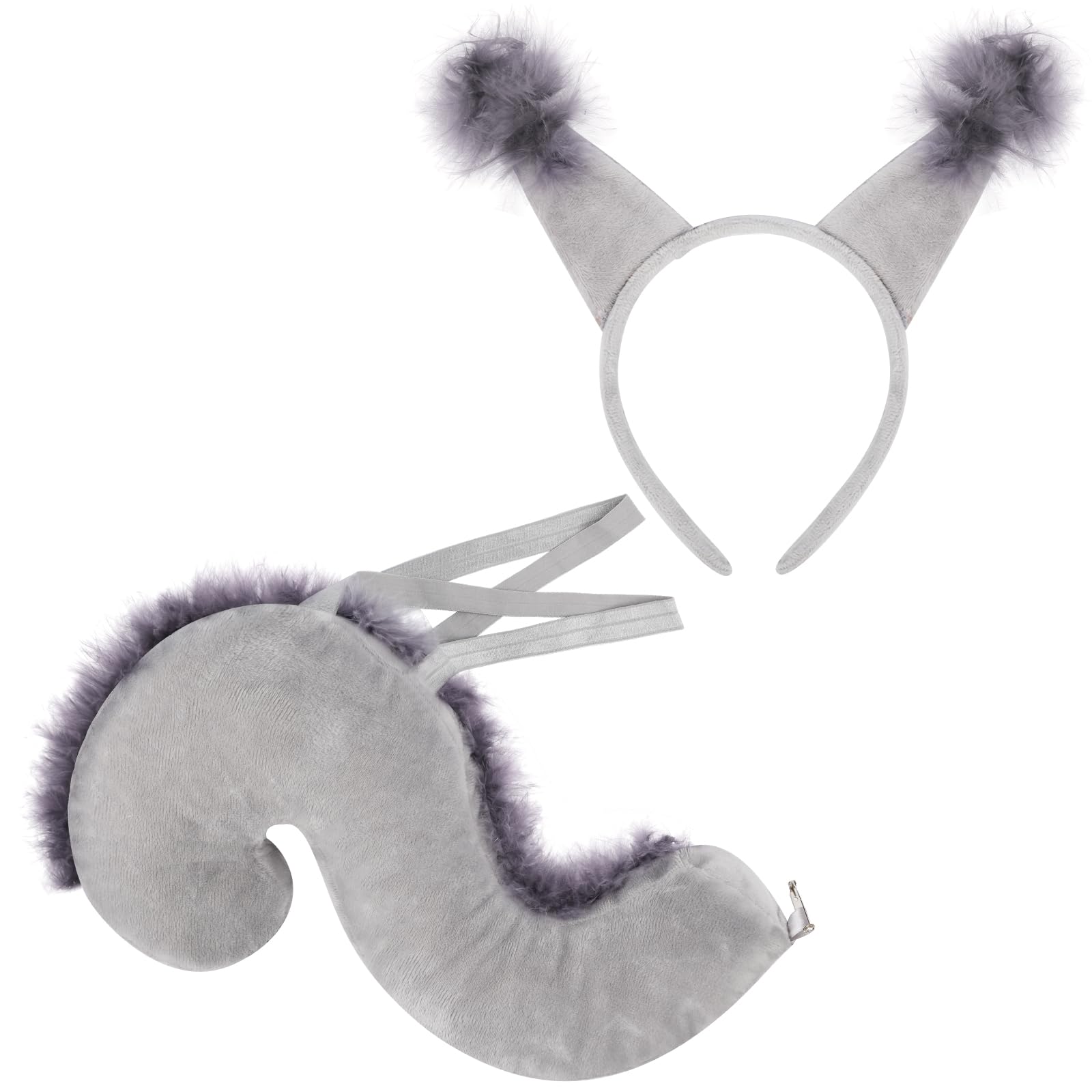 XEPST Tier Eichhörnchen Kostüm Set,Eichhörnchen Ohren Schwanz Set mit Eichhörnchen Stirnband Eichhörnchen Schwanz für Tierkostüm Cosplay Geburtstagsparty Zubehör Halloween Kostüm Kostüm Partyzubehör