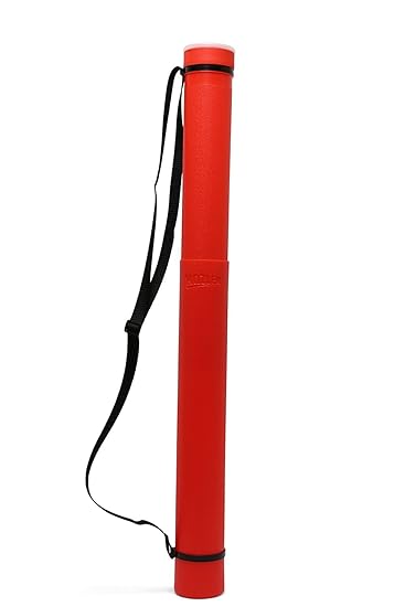 Kabeer Art Document Colored Drafting Tube - Plastic Storage Tube Expands from 24.5 up to 40 inch with Clear ID Card Cap - Water and Light Resistant - Telescoping for Posters, Artwork and Drawings