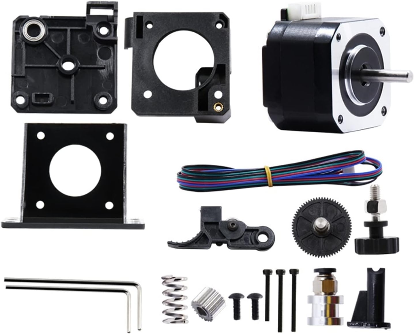 review Compatible for Titan Extruder Kit with L Wrenches Remote Direct Extrusion Bracket Compatible for 3D Printer Bowdon Mounting Filament 3D Printer Parts (Color : 1 Set with a Motor)