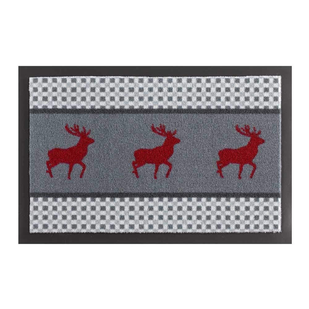 Paillasson extérieur antidérapant et résistant aux intempéries tapis bleu lavable 40x60