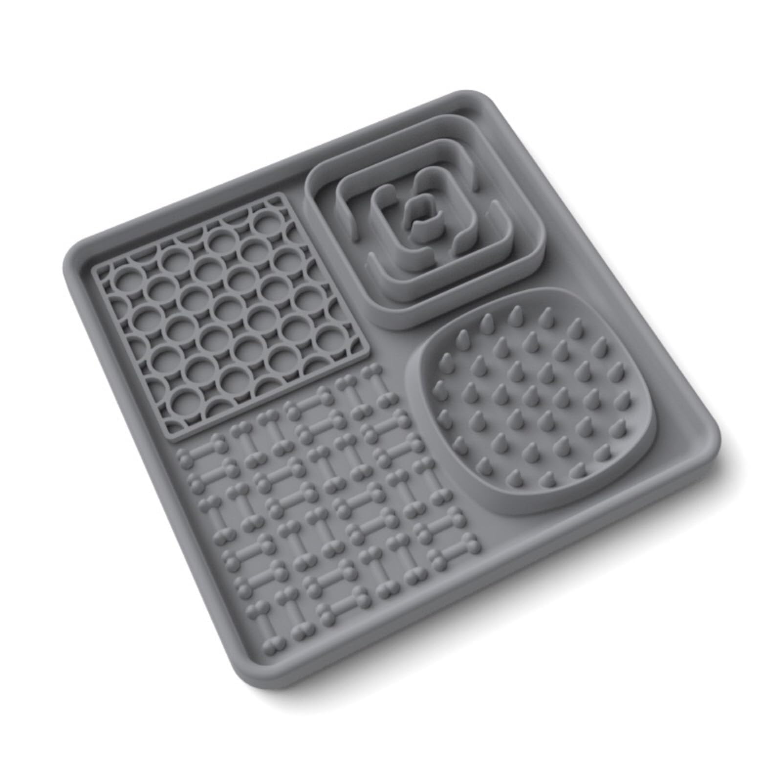 Tapis De Léchage Antidérapant Pour Chien & Chat - Silicone - Pour Ralentir L'Alimentation - Facile à Nettoyer - Rose - 2