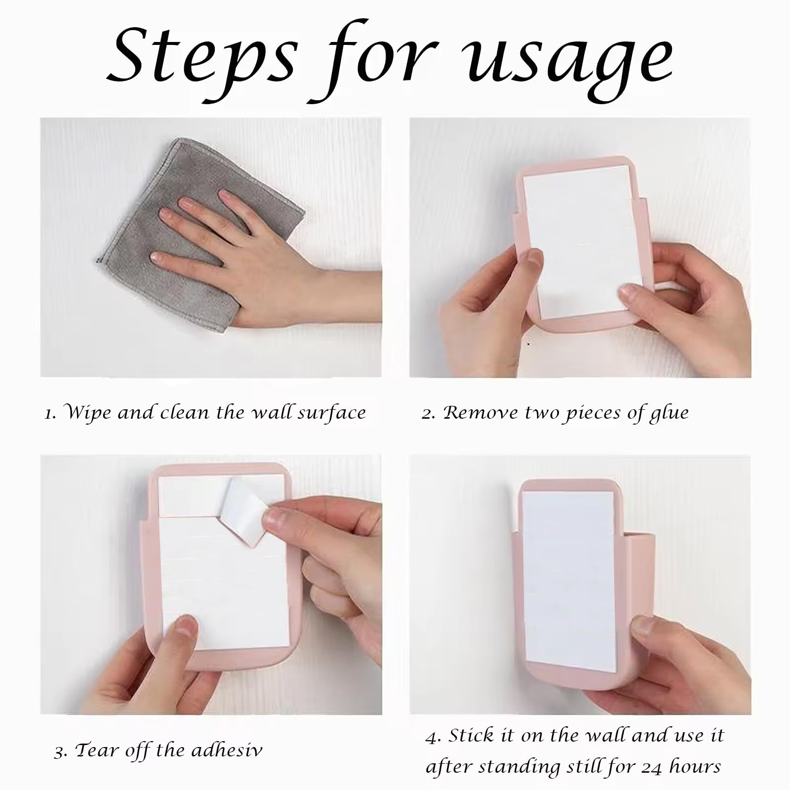 TECVITY 3 Pcs Self Adhesive Multipurpose Wall Mount Remote Control & Mobile Phone Holder (Multi-Colors). 3 Pcs 1