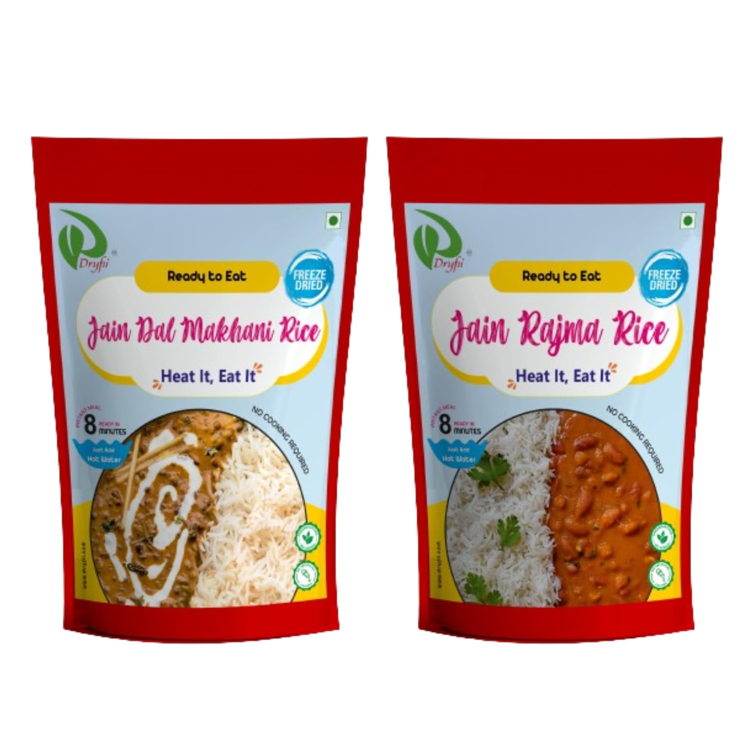 Dryfii Jain Rajma Rice & Dal Makhani Rice | Jain Meal | Ready-to-Eat-Food | Instant Meal | No Onion, No Garlic | 4 Servings | Freeze Dried 280g | Rehydrated Weight 1080g (B0CQJZKW3F) Amazon Price History, Amazon Price Tracker