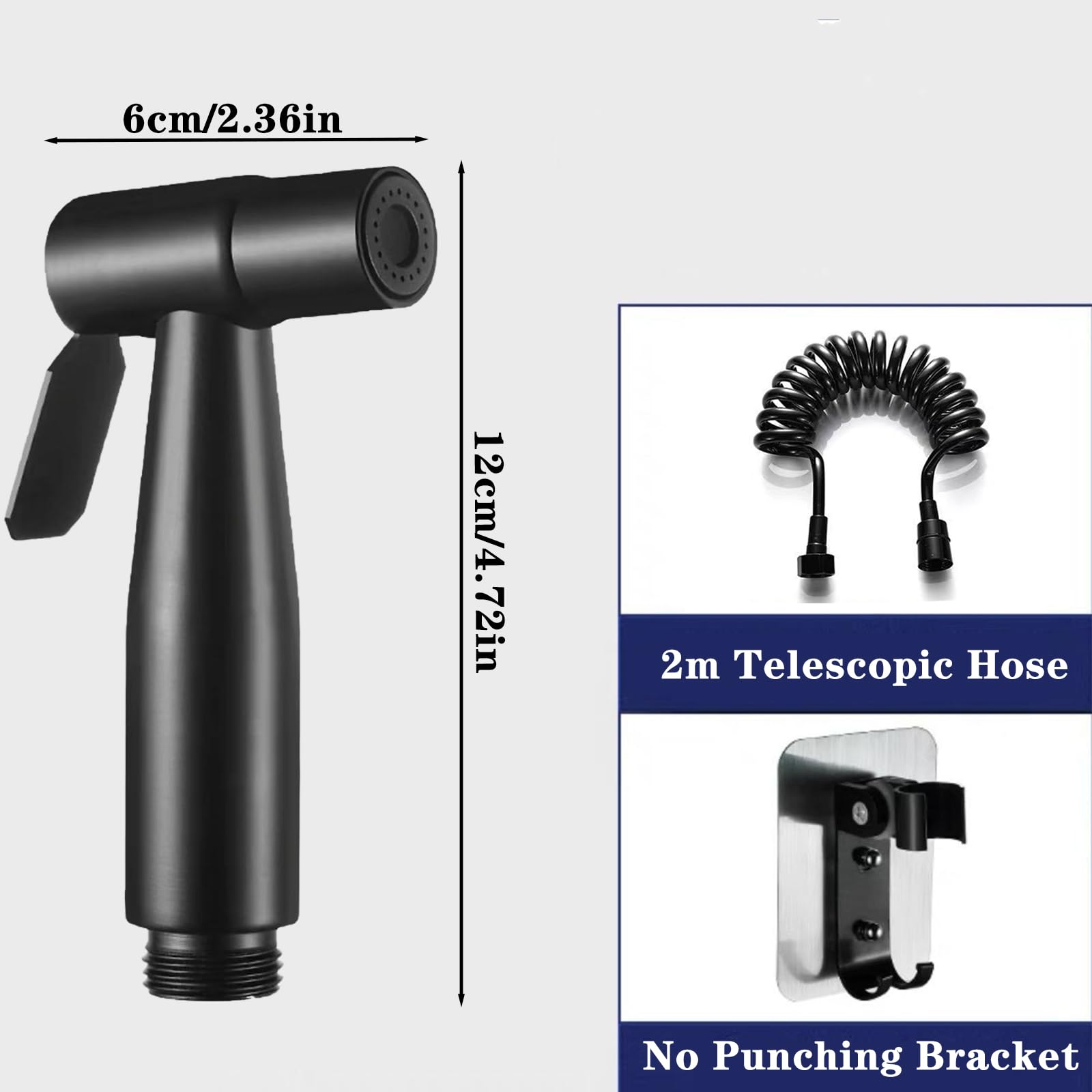 Opryskiwacz bidet prysznic bidet zestaw prysznicowy bidet toaleta ze stali nierdzewnej prysznic hydroskopowy bidet toaleta prysznic toaleta toaleta toaleta pieluchy do czyszczenia (czarny)