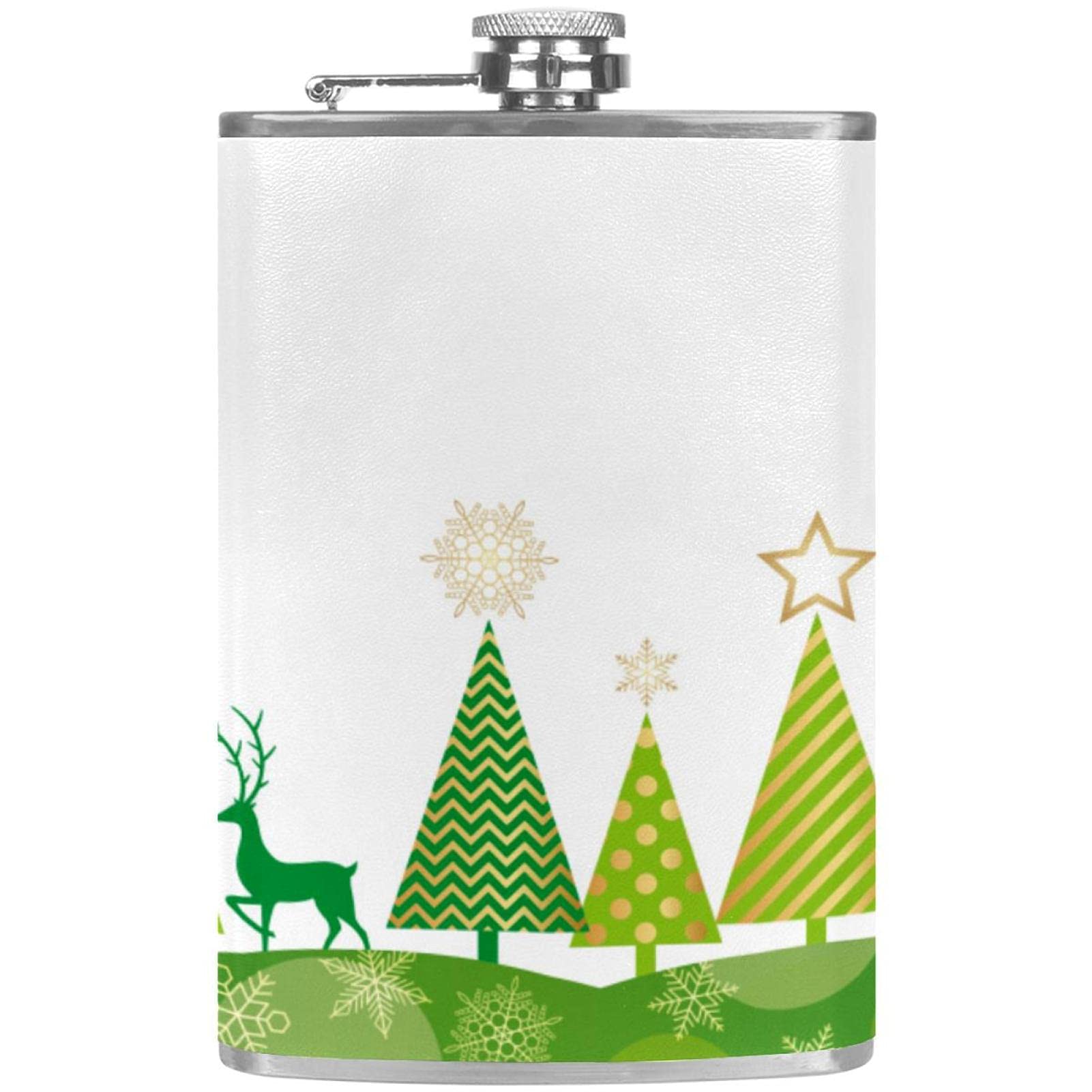 Flasque étanche sans fuite petite fiole verte femme avec entonnoir