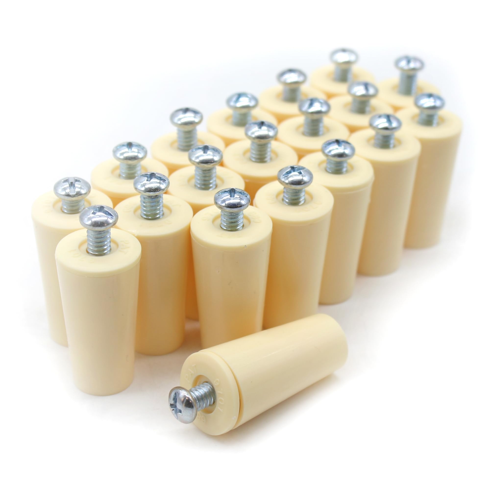 DOJA Barcelona Roller Shutter Stopper, Pack 20 Ivory, PVC 60mm, Plastic Shutter Stoppers, Replacement Roller Blind Stops