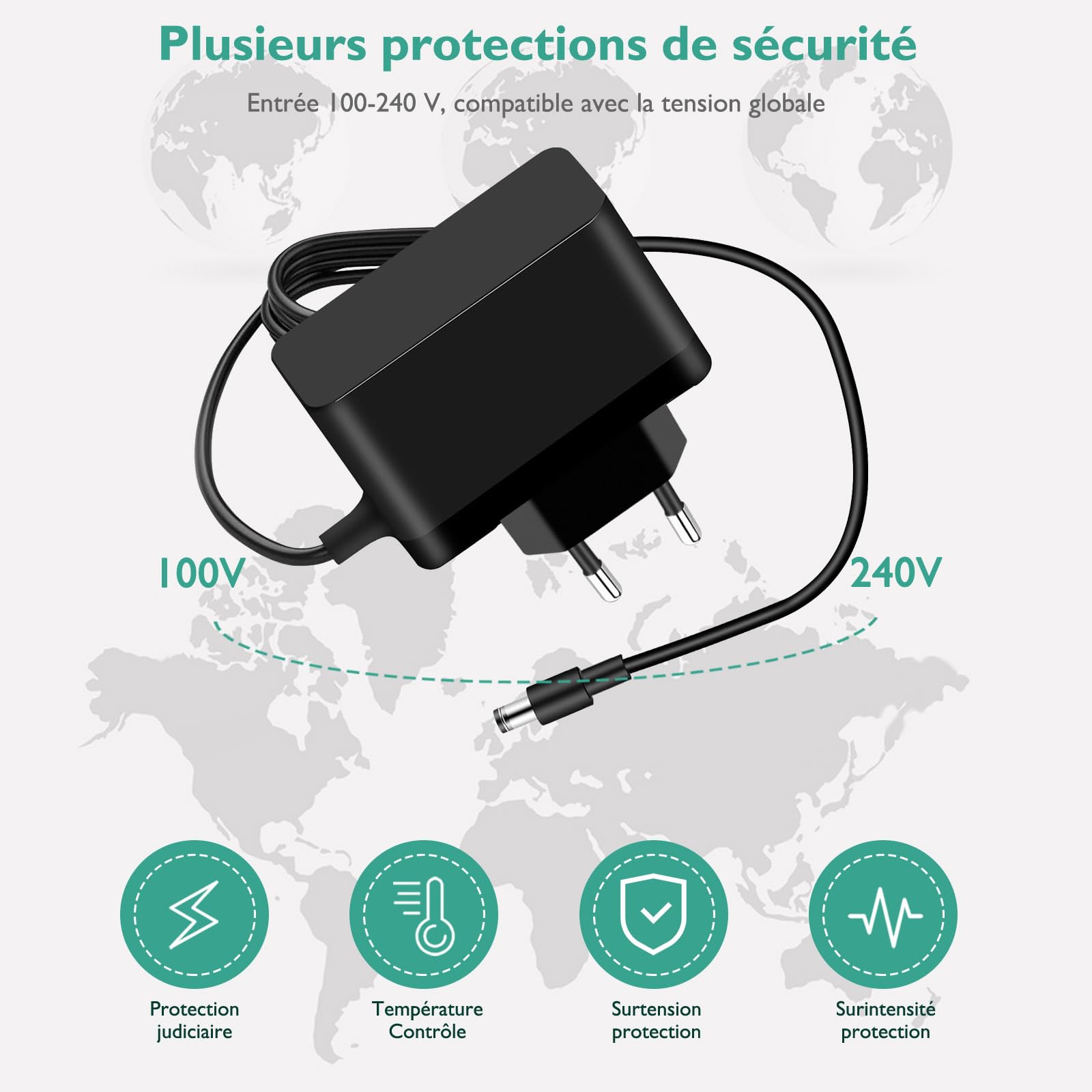 Alimentatore 6V Per Giradischi DJ E Altoparlanti - Compatibile Con Vtech Kidi DJ Mix - Sicuro E Certificato - Foto 6