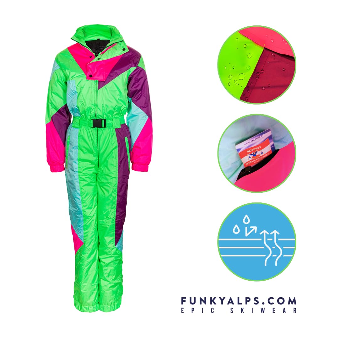 Old School Skianzug - Unisex Retro-Ski-Outfit - Wind- und wasserdicht - Perfekt für Après-Ski - Erhältlich in den Größen S bis XXL