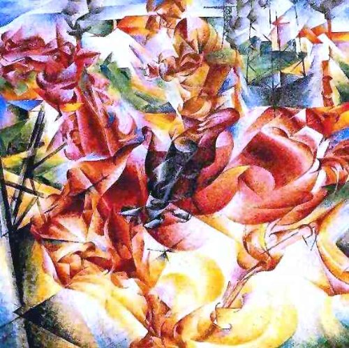 Art MegaMart Umberto Boccioni Elasticity Premium Canvas Print 20" x 20" (50cm X 50cm)