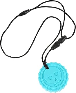 Toyvian Mordedor De Crânio Colar De Mastigação Colares De Pingente Colar De Bebê Mordedor De Silicone Corrente Molar Corrente De Dentição Molar Sílica Gel Colar De Mastigação Azul Céu
