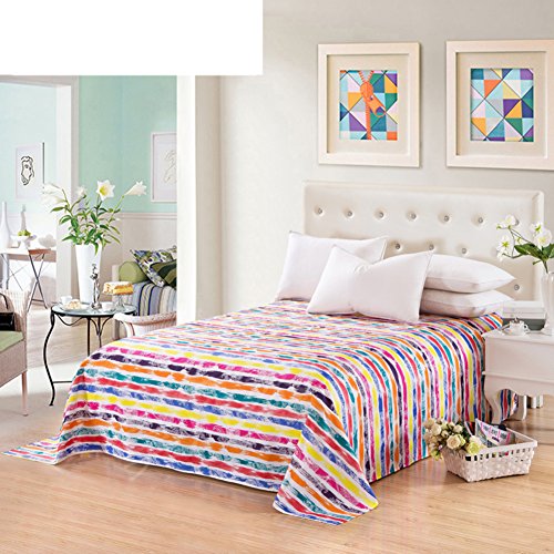 Linge de lit imprimé en coton sergé et lin de dimensions 230x250cm