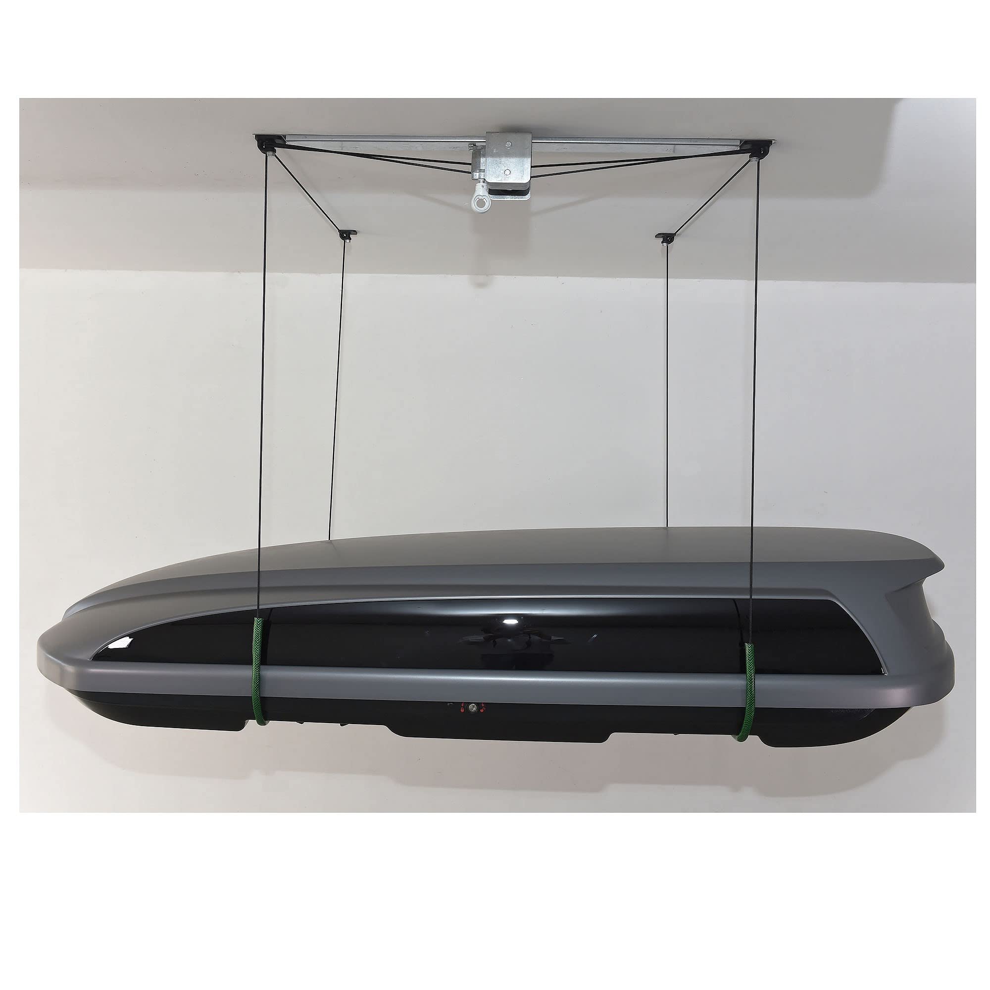 Auto Kfz Dachboxenlift Dachboxlift Dachbox Dachboxen Deckenlift Garagenlift Carportlift Dachboxenhalter Deckenhalter mit Kurbel bis 100kg Traglast
