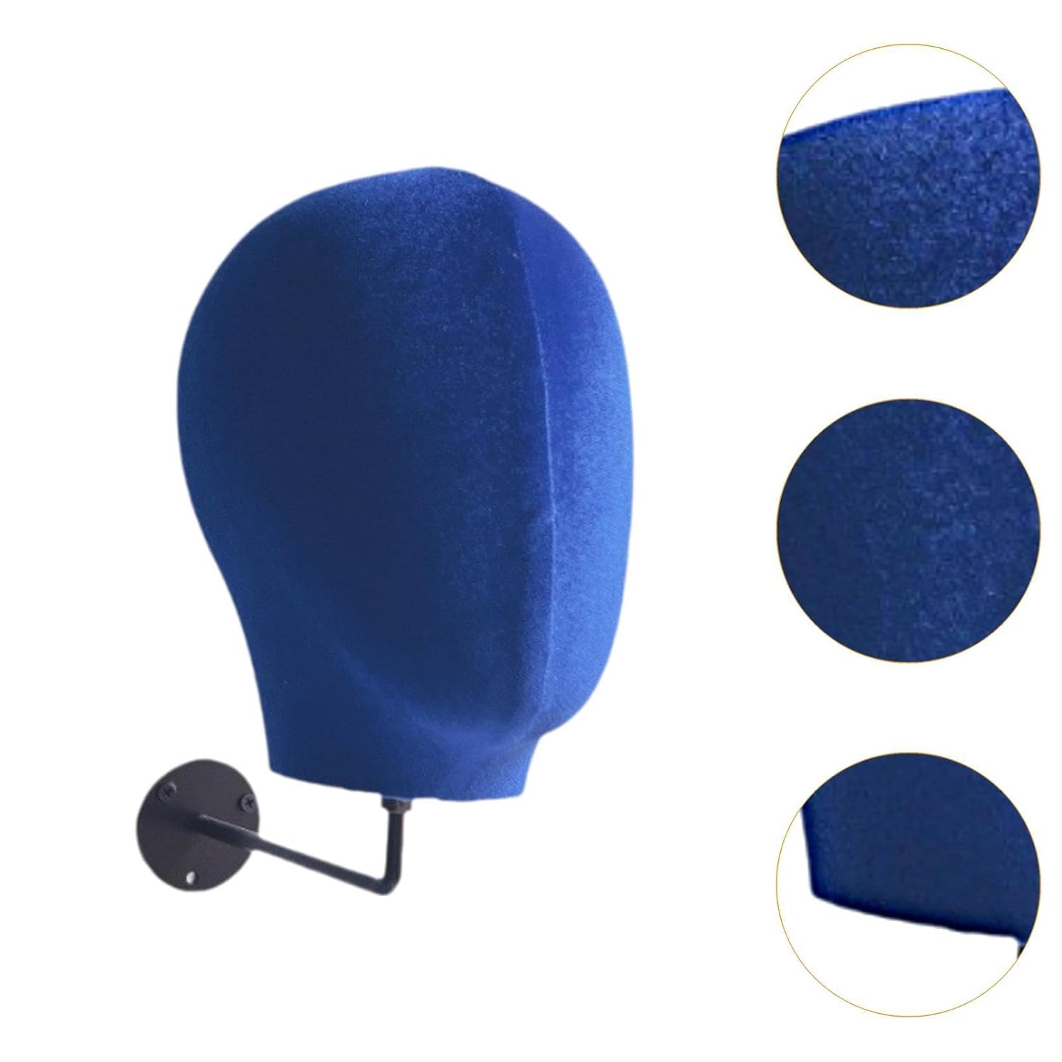 predolo Wall Mount Mannequin Head Hat Rack Wig Storage Hanger for Hats Wig Glasses