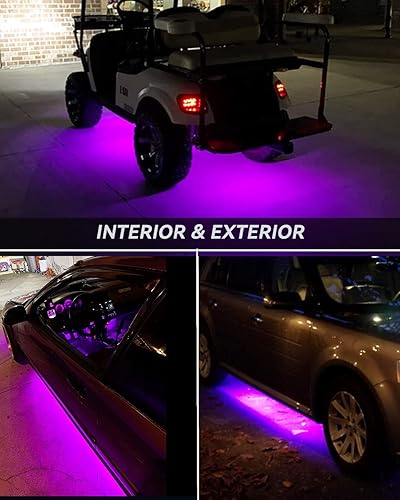 Miniatura 7 de Tira de luces LED para automóvil, 12.75 pulgadas, impermeables, para automóviles, motocicletas, carrito de golf, interior y exterior, barco marino,