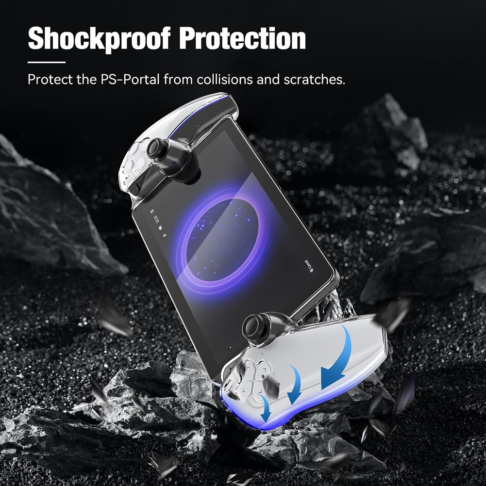 transparent Vollschutz-Protektorabdeckung Anti-Drogen-PC-Gamingkonsole-Console-Console-Hülse Anti-Kratzer-Anti-Fingerabdruck for PS5 Portal Handheld Game Console