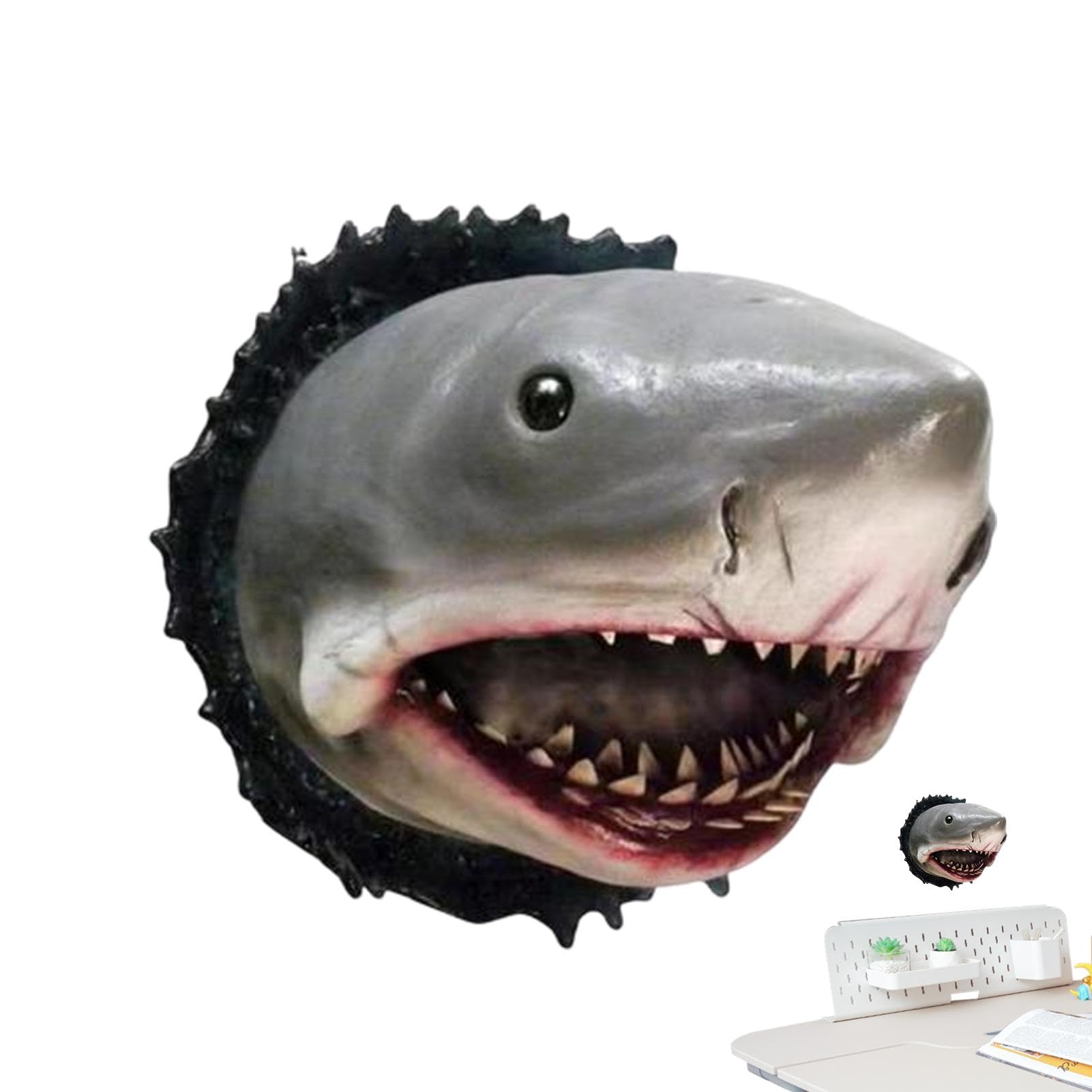 Amazon.co.jp: サメの壁トロフィー彫刻、リアルなサメの装飾