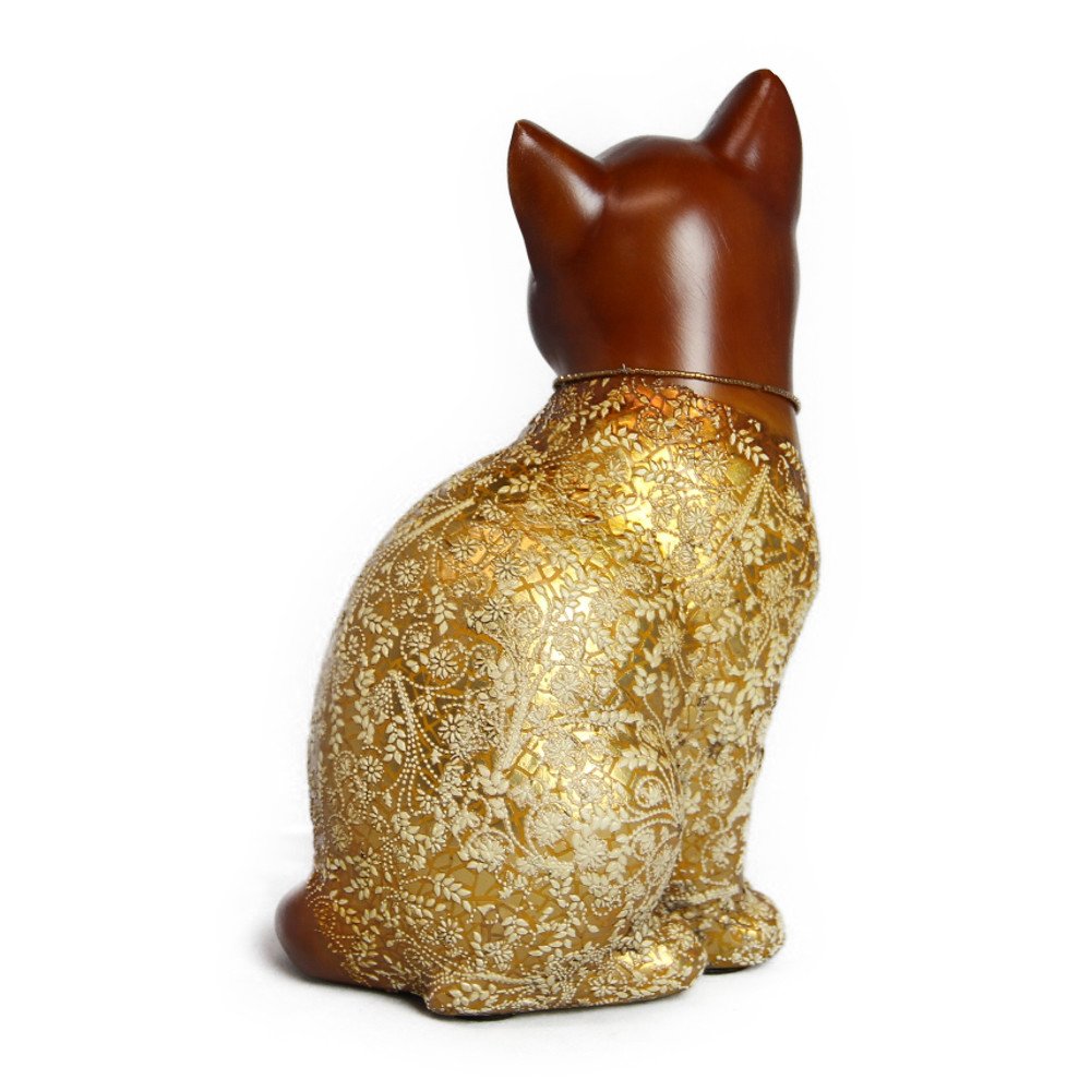 Amazon.co.jp: 風水 金運 猫 置物 【 黄金 招き猫 】 風水インテリア