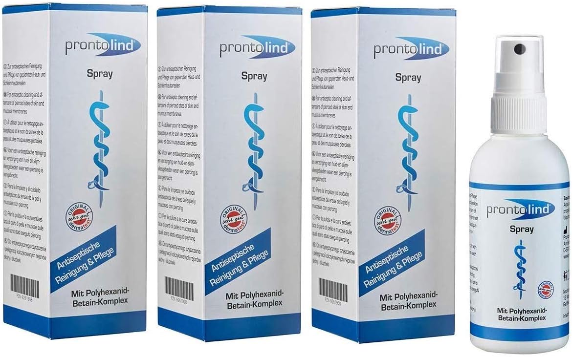Spray 75 ml - Pack of 3 - Antibacterial Cleaning and Care of Piercings