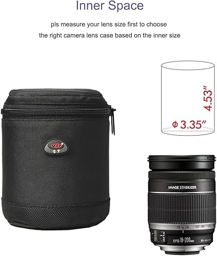 Miniatura 9 de Funda para lente de cámara DSLR, compatible con Canon Nikon Pentax Sony Olympus Panasonic y otras lentes de cámara