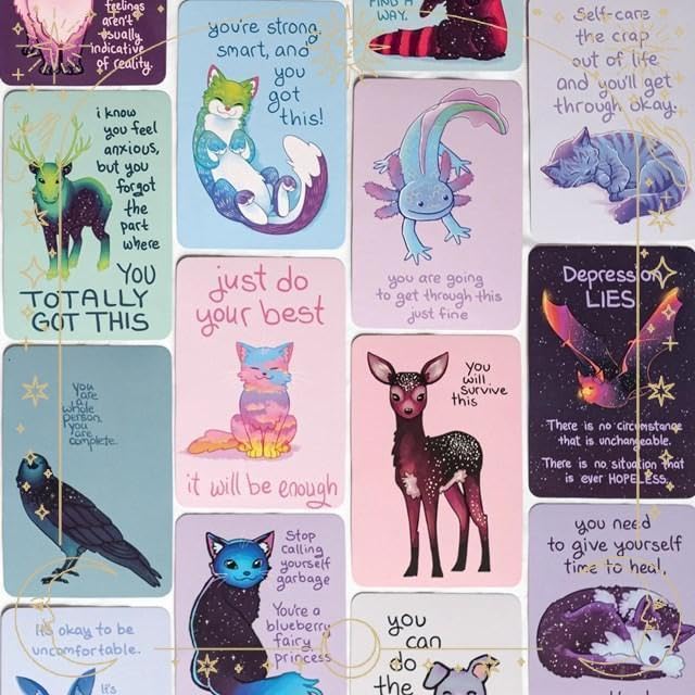 Amazon.co.jp: Affirmation Cards Cute Animal Healing Animal