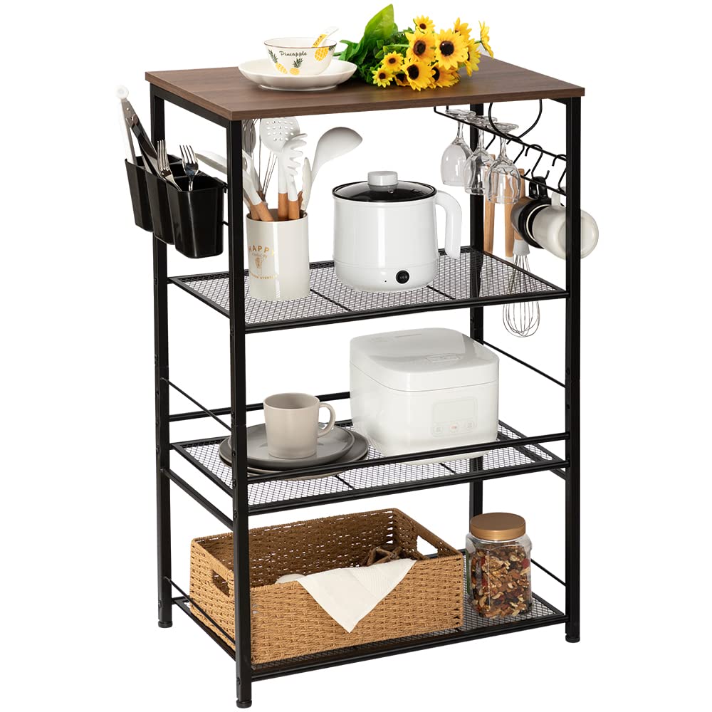 Buy JXRCW Microwave Table, Bakers Rack with Storage Industrial Style
