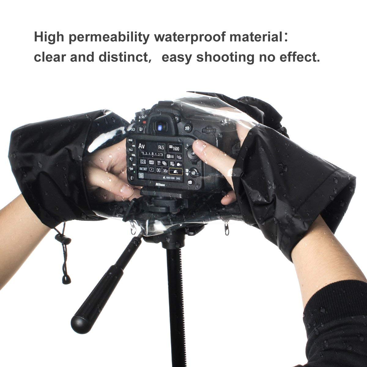 Copertura pioggia trasparente per fotocamera DSLR - protezione waterproof per macchina fotografica - Adaptout marca francese