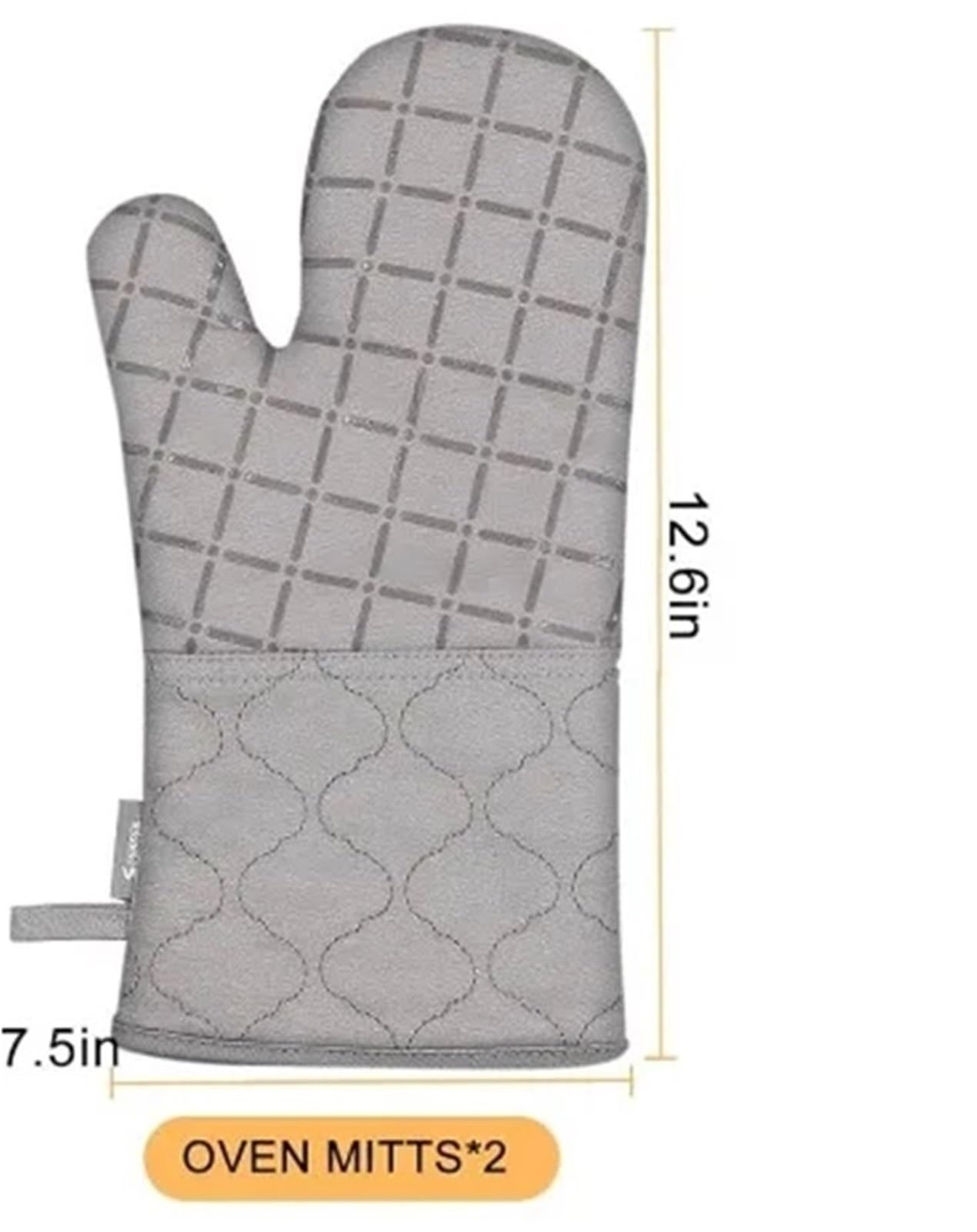 Ofenhandschuhe Ofenhandschuhe, Küchengeschirrtücher, 500 Grad hitzebeständig, Topflappen