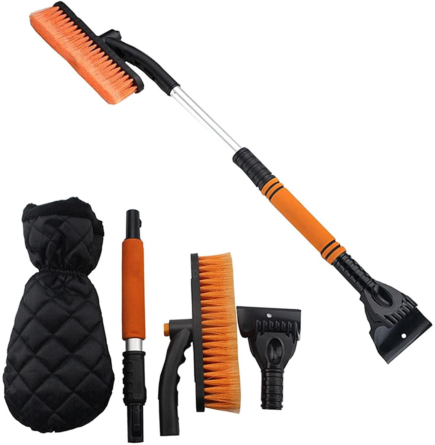 XMING Desarrollo de Coches RAVAJE DE Nieve Detachable Telescópico Aleación de Aluminio Removedor de Nieve Brocha de Hielo Pala for Coche SUV