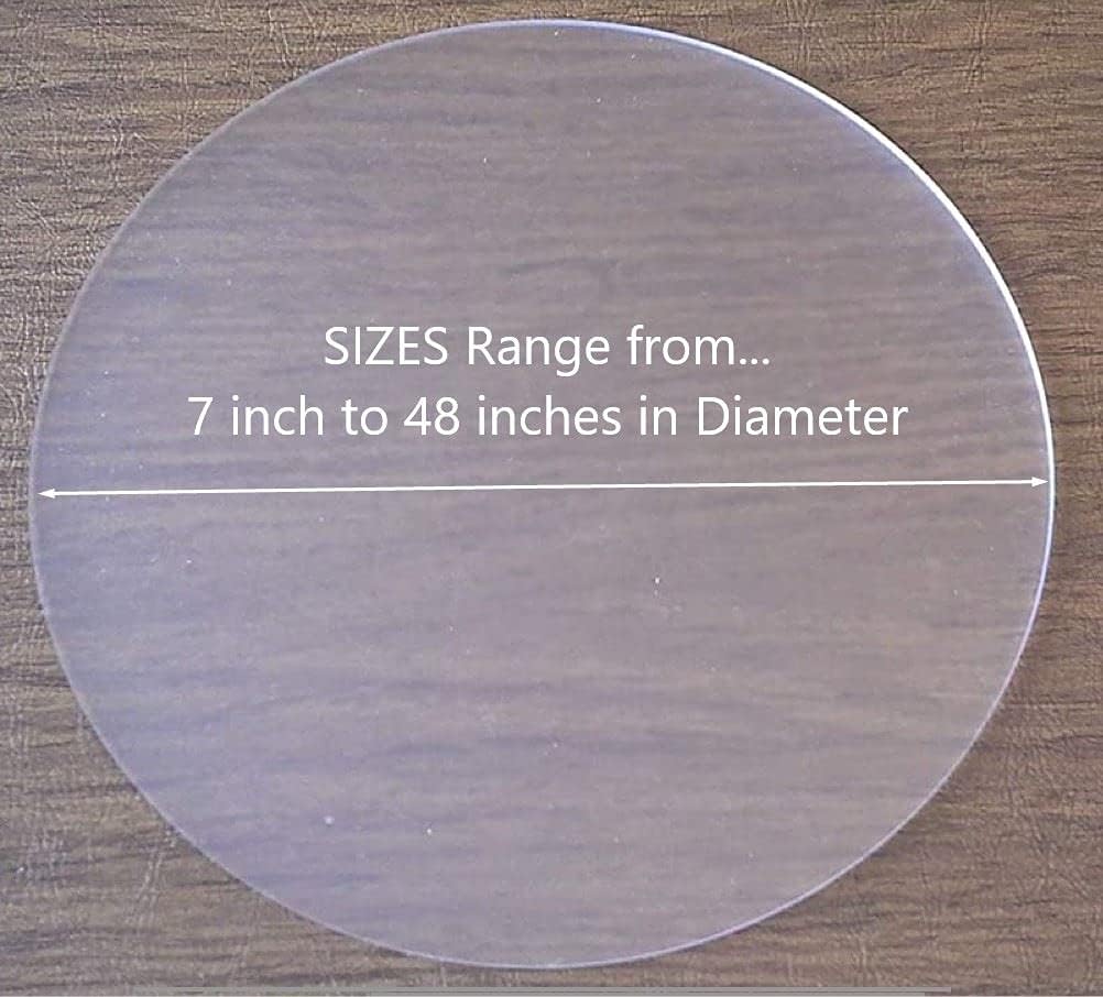 DistinctAndUnique Frosted Acrylic Discs 19 Inch Diameter, 1/4 Inch (6mm) – Blank Round Frosted Plexiglass Circles with Smooth Laser Cut Edge for DIY Ornaments, Acrylic Blanks for Crafts and Displays