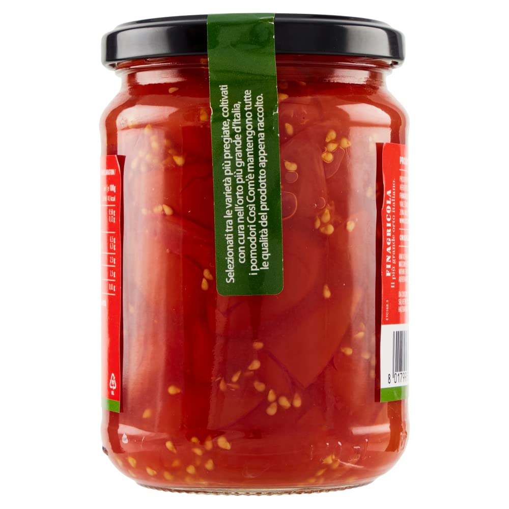 Così Com'è Datterino Rosso Dolcimetà al Naturale,Tomate rojo natural Datterino cortado a la mitad,Tomates italianos,540g Glass + Italian Gourmet Polpa di Pomodoro 400 g lata