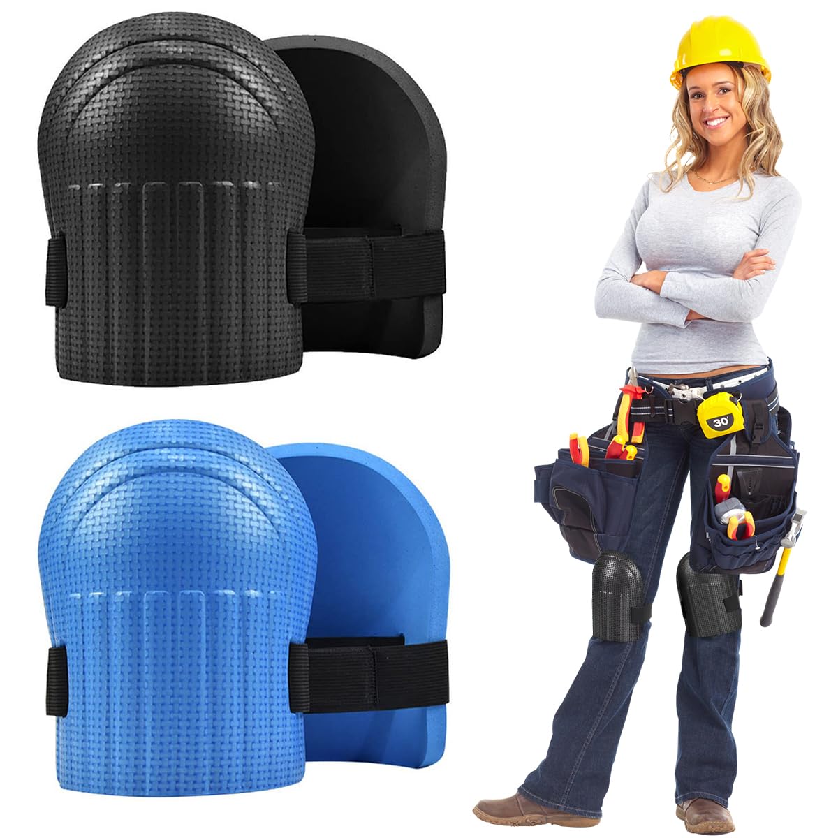 Serplex® 2 Pair EVA Knee Pads Wear-resistance Thicken EVA Foam Knee Protective Guards for Work, Gardening, Construction Anti-Slip Soft Knee Protector with Adjustable Hook and Loop Straps (B0D1GBG2SV) Amazon Price History, Amazon Price Tracker