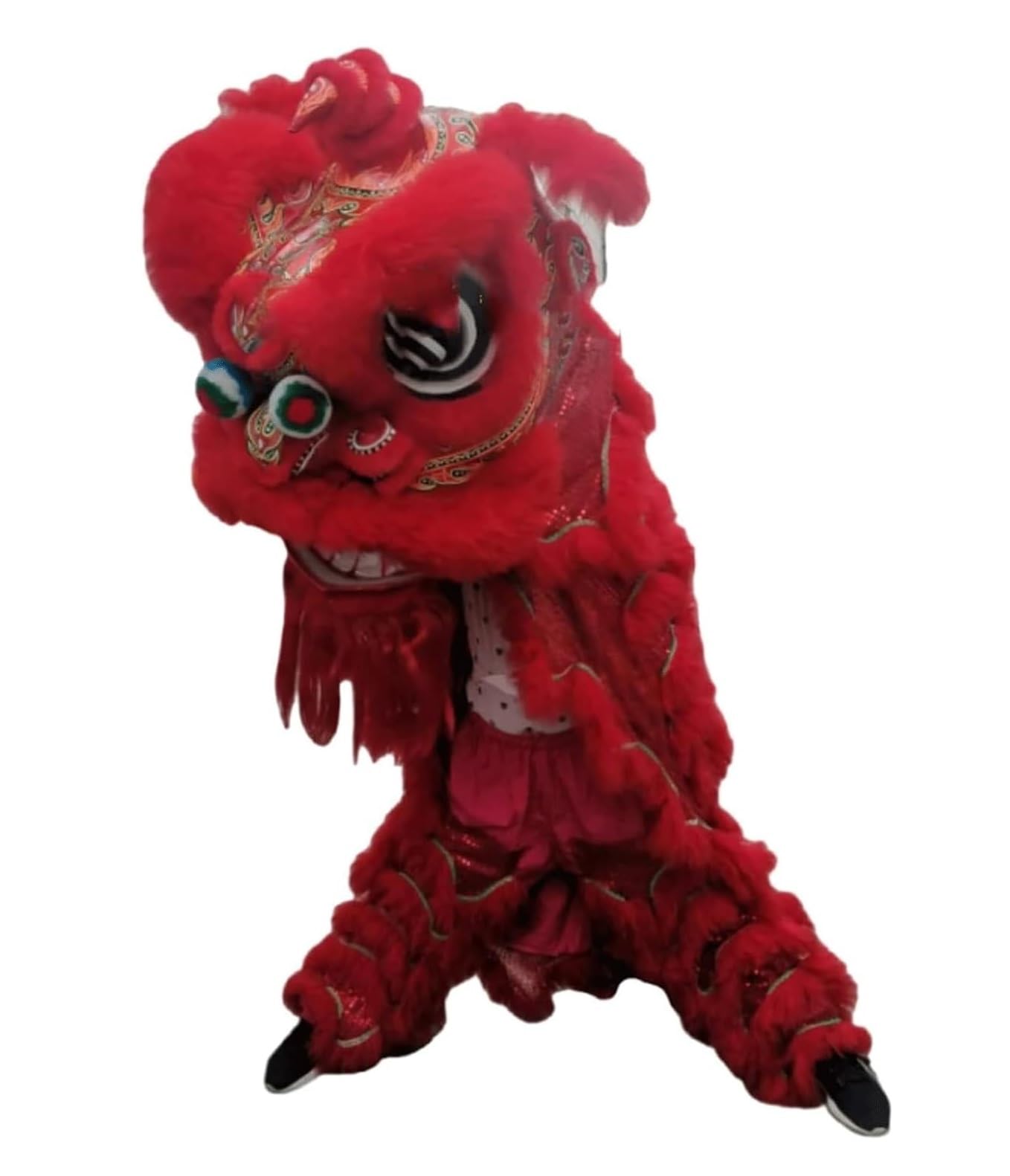 Krxsobnv B Lion Dance Clothes, Artificial Wool Dragon Dance Chinese New Year Festive Performance Lion Costume
