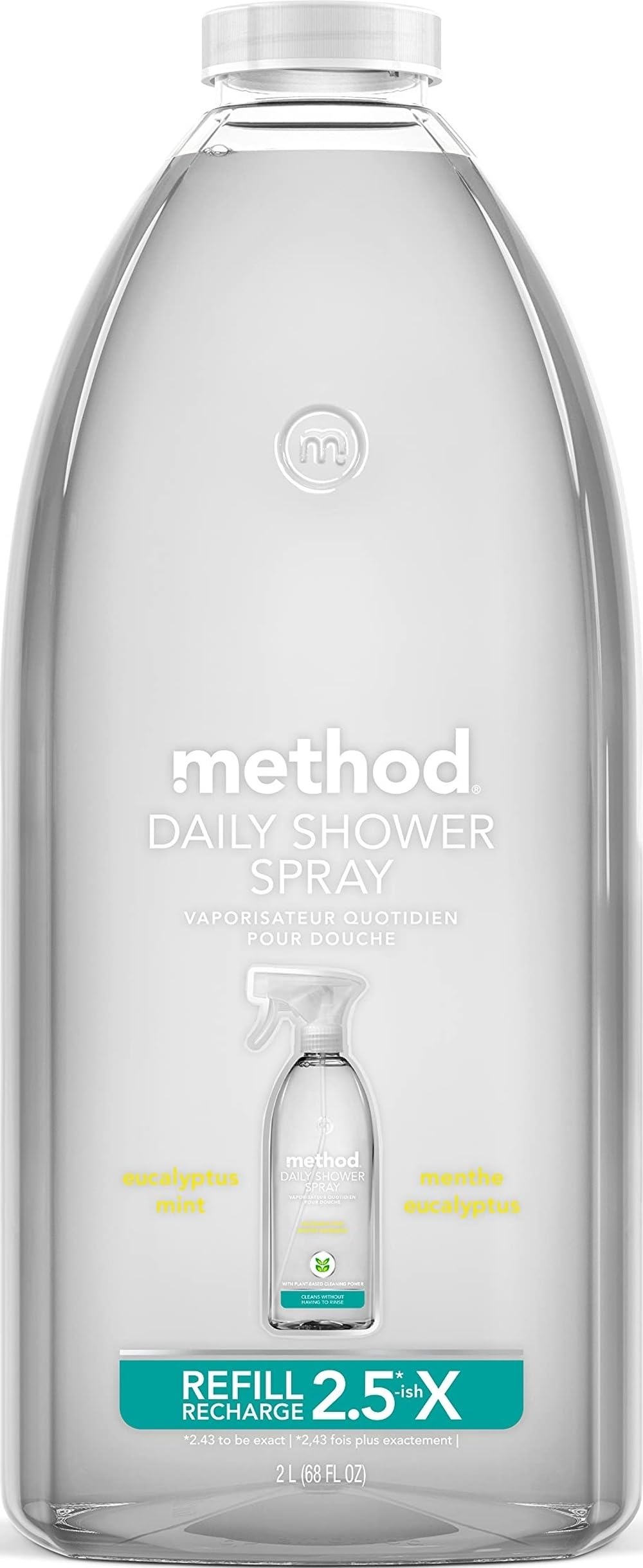 method Daily Shower Cleaner Refill, Eucalyptus Mint, 68 fl oz