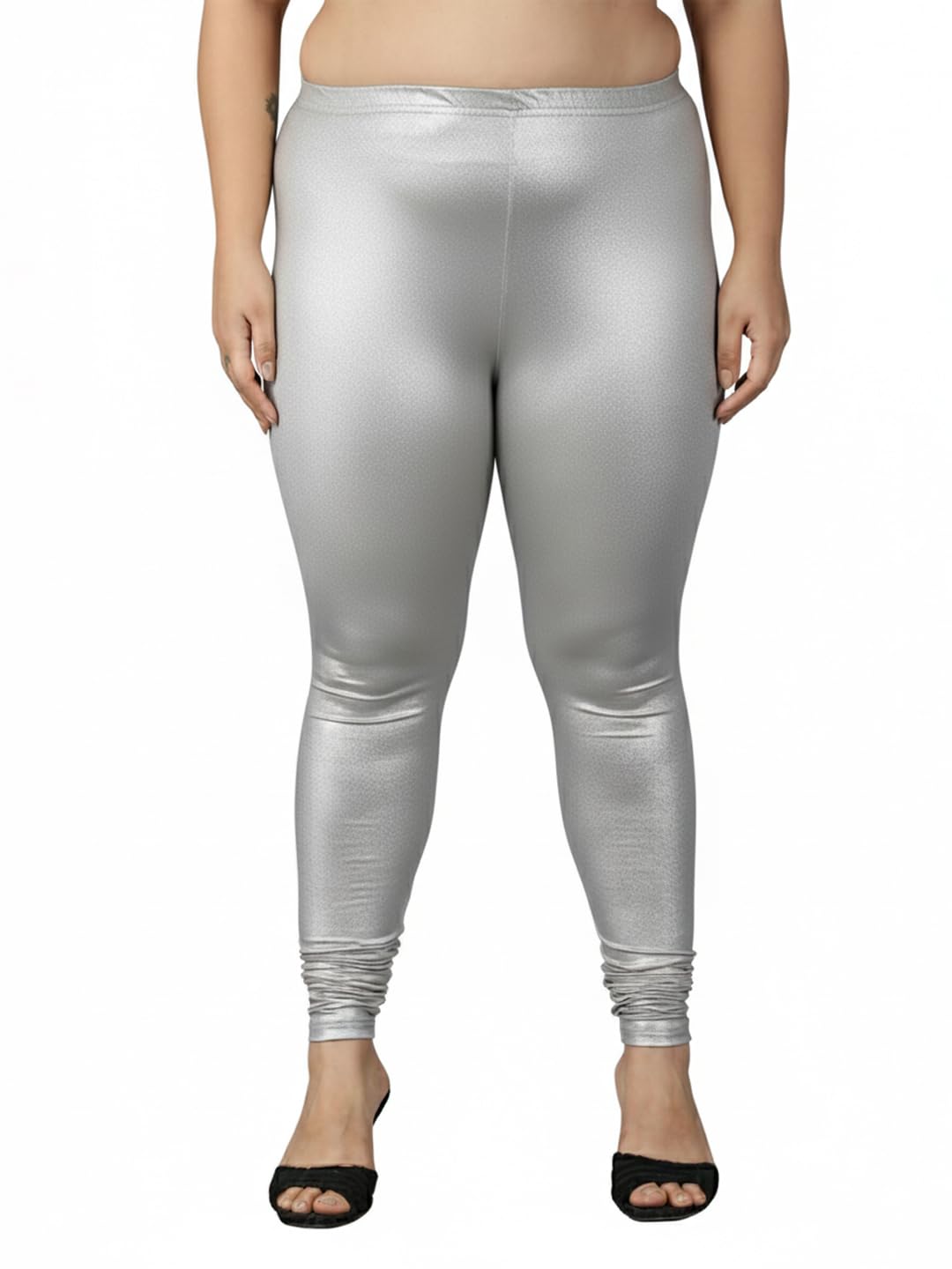 plus size Golden Leggings for Women | Shimmer Leggings-picture-0