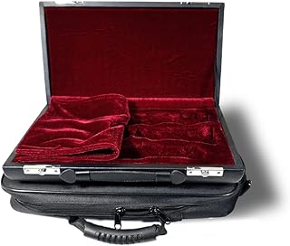Yinfente Oboe Case - Funda rígida de color negro para oboe, ligera, fuerte y suave, correa trasera