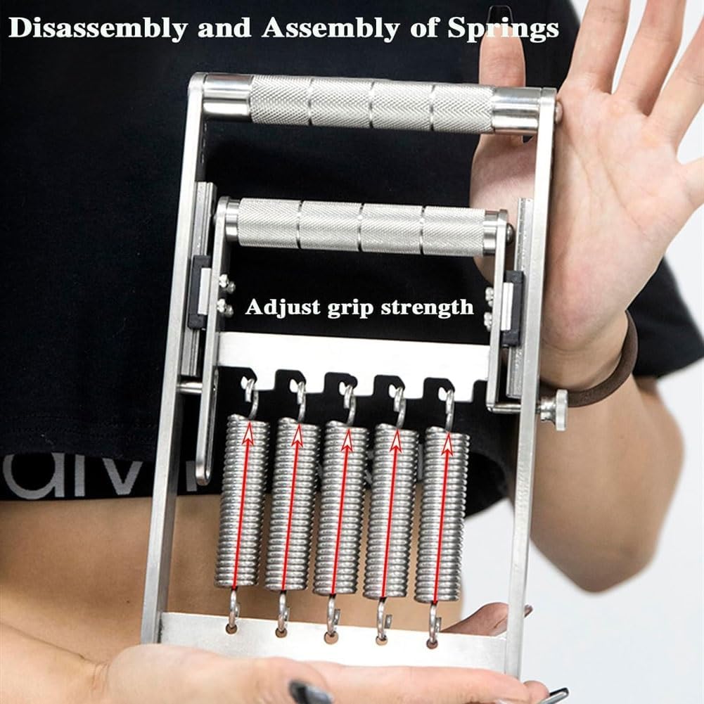 Fortalecedor de agarre de mano para fuerza muscular de muñeca, antebrazo y dedo. Agarre ajustable de 4 a 30 mm, soporta hasta 330 libras