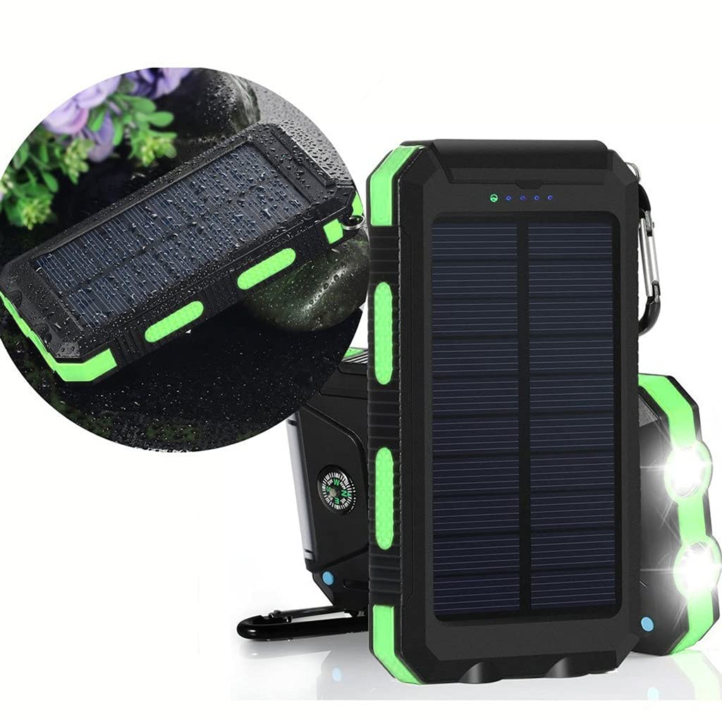 Solar 20000mAh Solar USB Puerto externo para Smartphone con luz LED