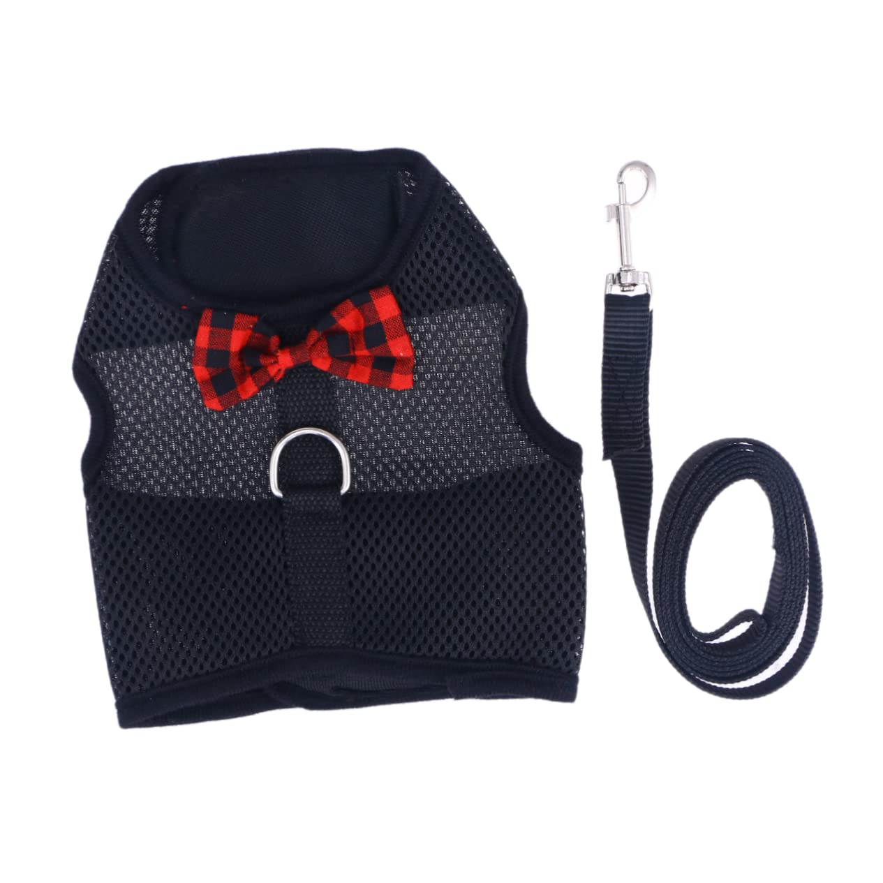 FRCOLOR Harness Small Pet Harness Accessories with Leash Breathable Pet Lightweight Nylon Bow Shape Design, Comfortable and Sturdy for Small Animals Rabbit and Hamster