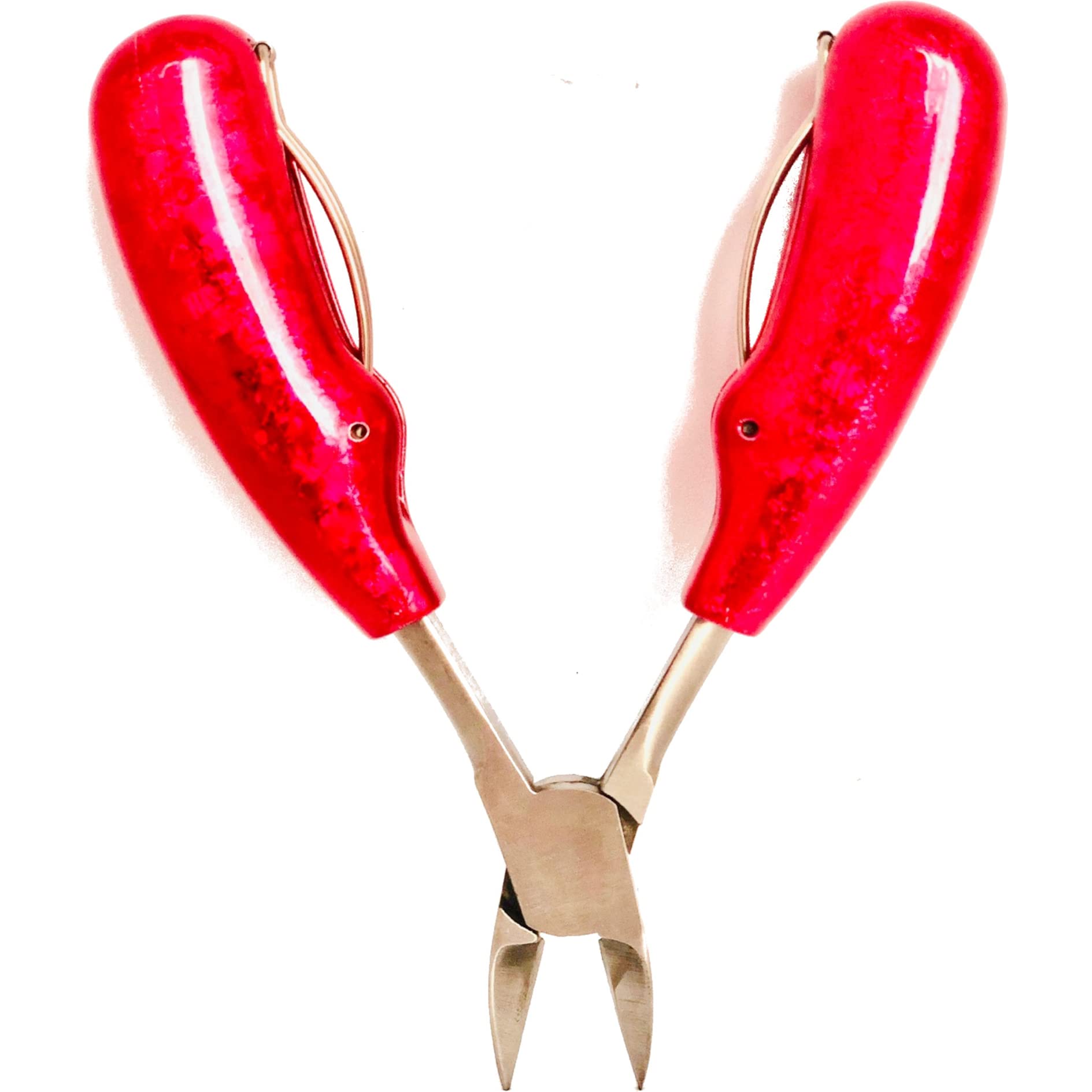 20x Zehennagel Knipser mit gebogener Spitze für leichtes Schneiden Nagel Knipser für Pediküre Nagelzange Nagelknipser aus Edelstahl Rot (20x Stück)